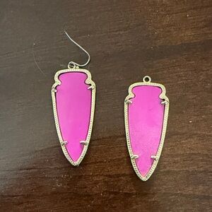 Elegant Pink and Gold Drop Earrings